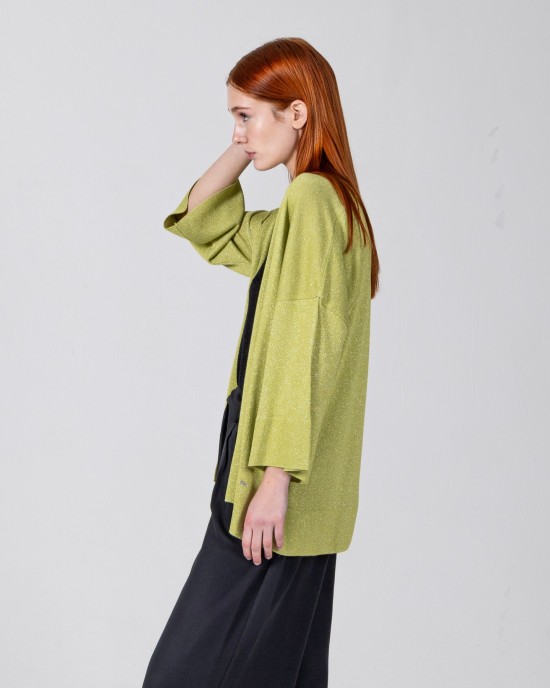 Lurex ζακέτα BRIGHT GREEN