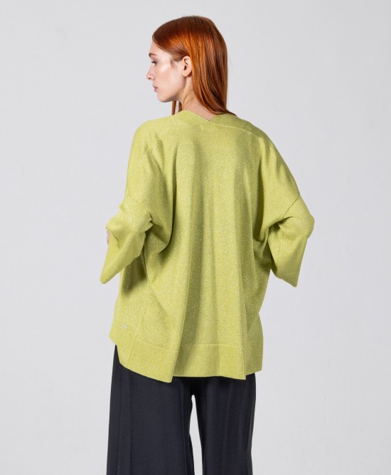 Lurex ζακέτα BRIGHT GREEN