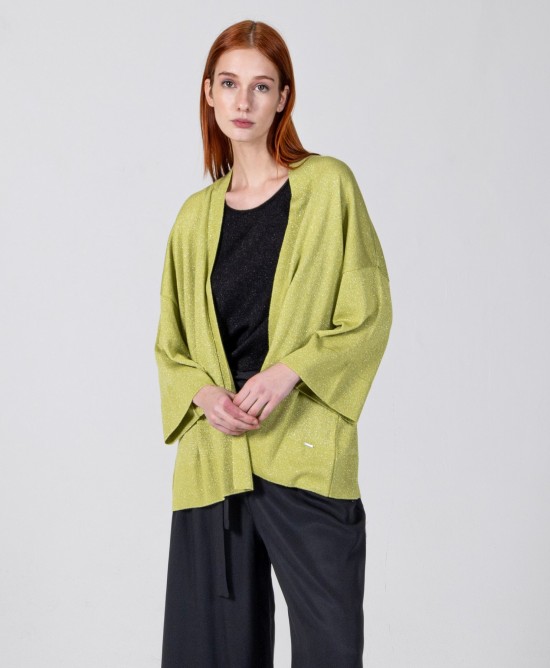 Lurex ζακέτα BRIGHT GREEN