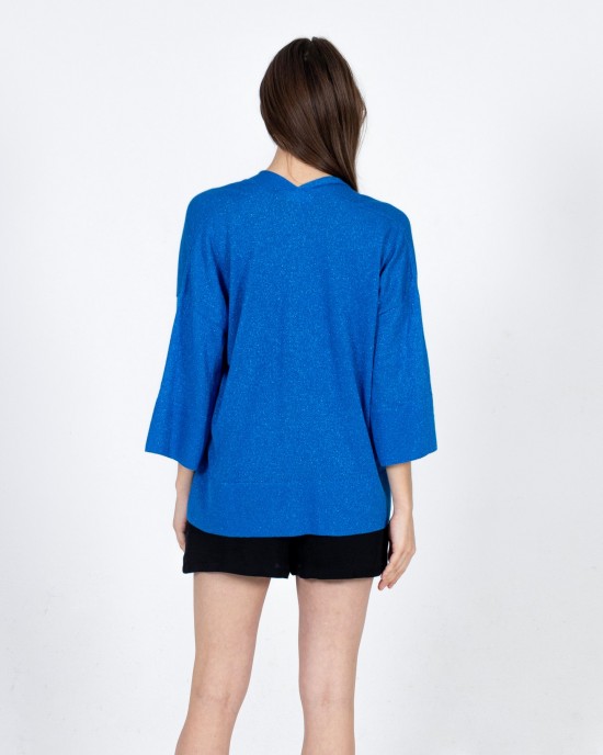 Lurex ζακέτα ROYAL BLUE